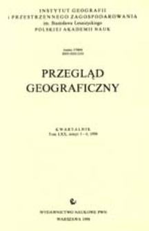 Przegląd Geograficzny T. 70 z. 3-4 (1998)