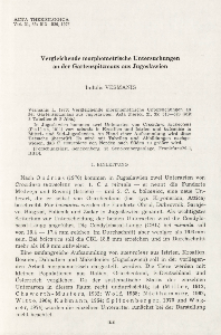 Vergleichende morphometrische Untersuchungen an der Gartenspitzmaus aus Jugoslawien