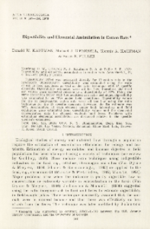 Digestibility and elemental assimilation in cotton rats