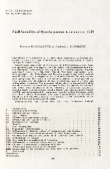Skull variability of Mustela putorius Linnaeus, 1758