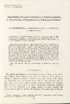 Synurbization processes in population of Apodemus agrarius . I. Characteristics of populations in an urbanization gradient