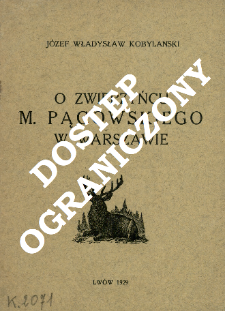 O zwierzyńcu M. Pągowskiego w Warszawie
