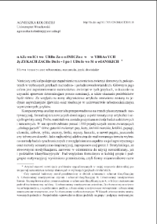 Nazewnictwo urbozoonimiczne w wybranych językach zachodnio- i południowosłowiańskich