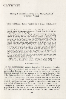 Timing of circadian activity in the flying squirrel in central Finland