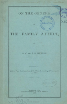 On the genera of the family Attidæ