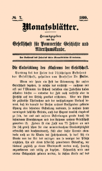 Monatsbl&auml;tter Jhrg. 13, H. 7 (1899)
