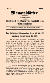 Monatsbl&auml;tter Jhrg. 13, H. 8 (1899)