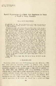 Spatial organization of a bank vole population in years of small or large numbers