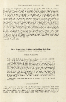 Body temperature relations in suckling hedgehogs