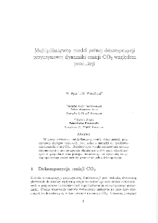 Multiplikatywny model pełnej dekompozycji przyczynowej dynamiki emisji CO2 względem produkcji