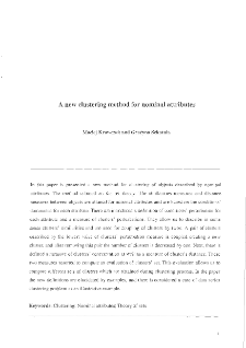 A New Clustering Method for Nominal Attributes