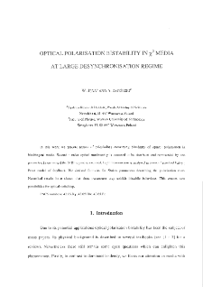 Optical polarisation bistability in &chi;2 media at large desynchronisation regime