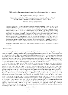 Bidirectional Comparison of Multi-Attribute Qualitative Objects