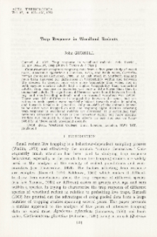 Trap response in woodland rodents
