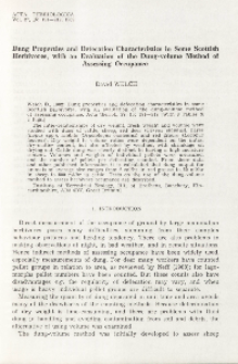 Dung properties and defacation characteristics in some Scottish herbivores, with an evaluation of the dung-volume method of assessing occupance