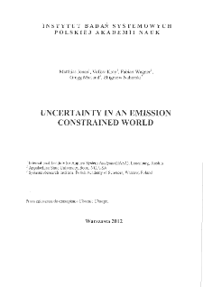 Uncertainty in an emissions constrained world