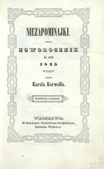 Niezapominajki : noworocznik na rok ...