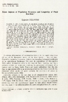 Some aspects of population structure and longevity of field roe deer