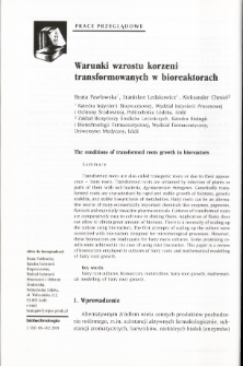 The conditions of transformed roots growth in hioreactors