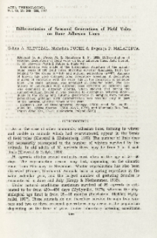 Differentiation of seasonal generations of field voles on bone adhesion lines