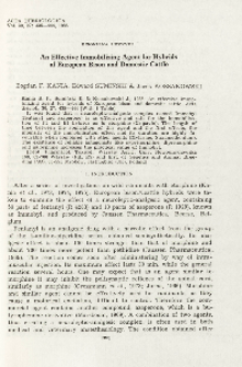 Bisoniana LXXXVIII. An effective immobilizing agent for hybrids of European bison and domestic cattle
