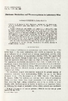 Maximum metabolism and thermoregulation in laboratory mice