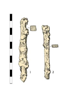 two nails, iron