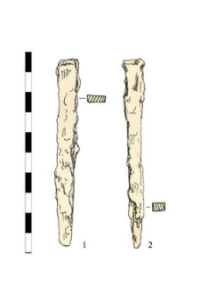two nails, iron
