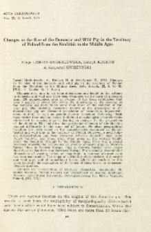 Changes in the size of the domestic and wild pig in the territory of Poland from the Neolitic to the Middle Ages