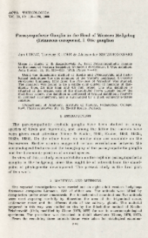 Parasympathetic Ganglia in the head of western hedgehog ( Erinaceus europaeus ). I. Otic ganglion