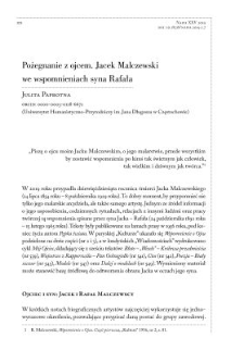 Pożegnanie z ojcem. Jacek Malczewski we wspomnieniach syna Rafała