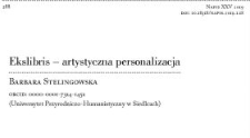 Ekslibris &ndash; artystyczna personalizacja