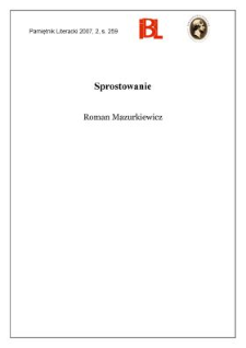 Sprostowanie