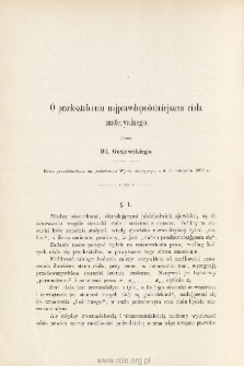 O przekształceniu najprawdopodobniejszem ciała materyalnego