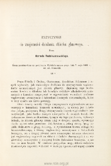 Przyczynki do znajomości działania chlorku glinowego