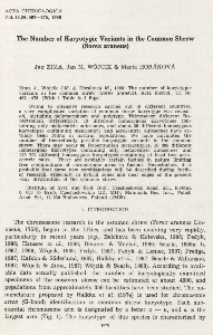 The number of karyotypic variants in the common shrew ( Sorex araneus )