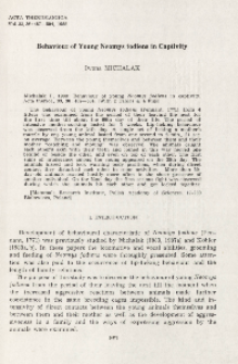 Behaviour of young Neomys fodiens in captivity