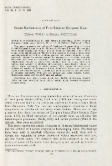 Bisoniana XCIX. Serum biochemistry of free-ranging European bison