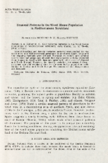 Seasonal patterns in the wood mouse population in Mediterranean scrubland