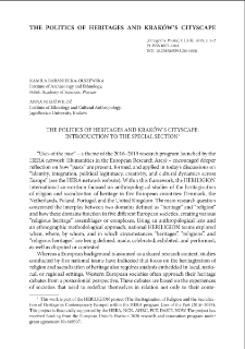 Politics of heritages and Kraków’s cityscape: introduction to the special section