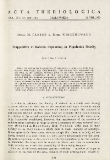 Trappability of rodents depending on population density