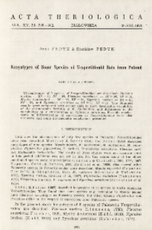 Karyotypes of some species of vespertilionid bats from Poland