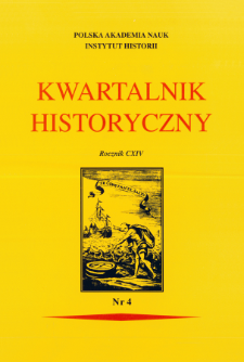 Kwartalnik Historyczny R. 114 nr 4 (2007), Title pages, Contents