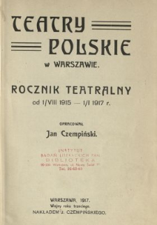 Teatry Polskie w Warszawie 1915-1917