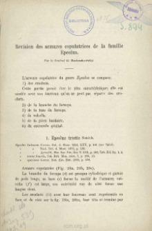 Revision des armures copulatrices de la famille Epeolus