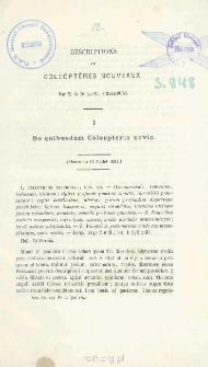Descriptions de col&eacute;opt&egrave;res nouveaux