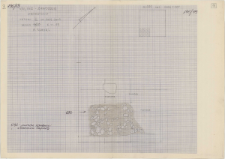 KZG, VI 401 C, plan archeologiczny wykopu (rumosz kamienny i zlasowana zaprawa)