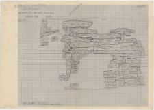 KZG, VI 502 C, plan archeologiczny wykopu, konstrukcje drewniane