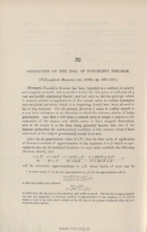 Meditation on the idea of Poncelet's theorem