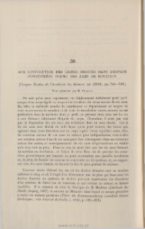 Sur l'involution des lignes droites dans l'espace considérées comme des axes de rotation